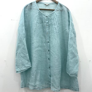 Eileen fisher linen blouse deals