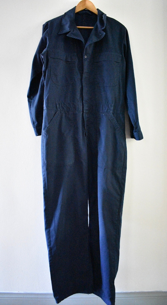 Blue coverall jumpsuit