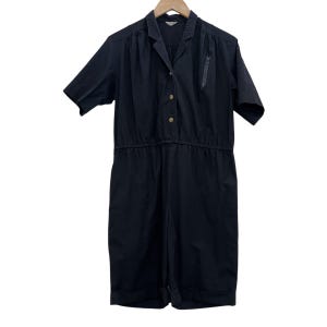 Vintage Black 1980s Shorts Romper