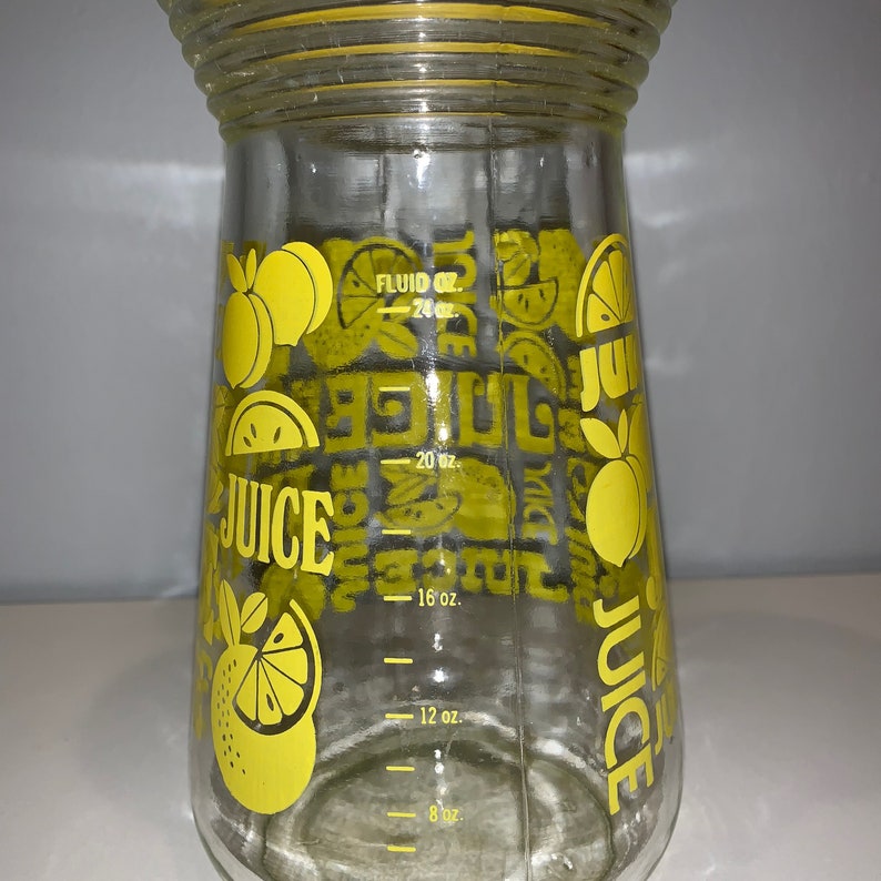 Glass Juice Carafe With Lid Etsy
