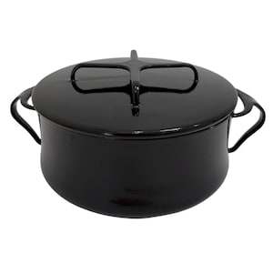 Vintage Dansk Black Enamel Casserole