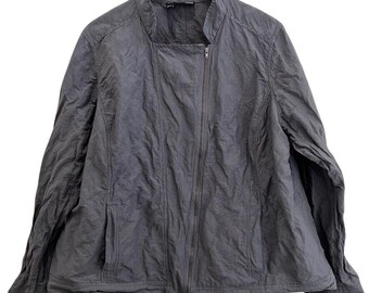 Vintage Gray Moto Jacket by Eileen Fisher Woman size 3X