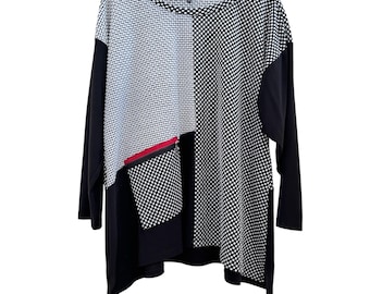 Vintage Textured Lagenlook Pullover Top