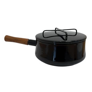 Vintage Dansk Kobenstyle Black Enamel Saucepan