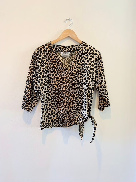 Vintage animal print top