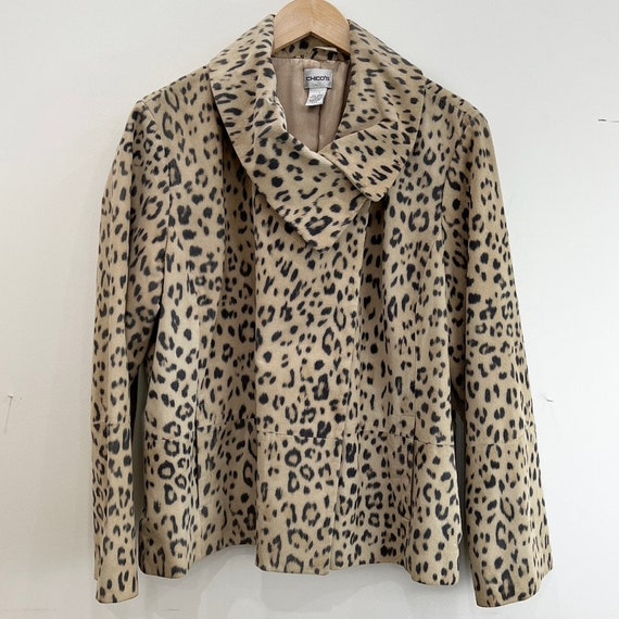 Suede Animal Print Jacket