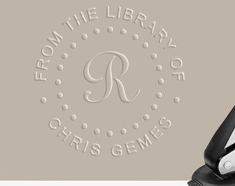 Embosser, Book Embosser, Library Embosser, Custom Embosser, Books, Personal Library, Personalized Gift, Reader, Emboss, Embossed, Ex Libris
