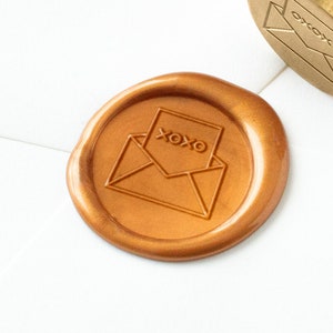 XOXO Enveloppe Wax Seal Stamp, Wings Wax Seal Stamp, Cire à cacheter, Mariage Wax Seal, Cupidon Seal, Love Wax Seal, Invitation Seal, Wax Stamp