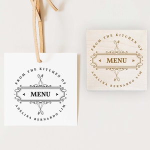 Pieczątka niestandardowa, Pieczątka z logo, Pieczątka firmowa, Pieczątka kuchenna, Karta z przepisami, Pieczątka menu, Pieczątka spersonalizowana, Pieczątka samotuszująca