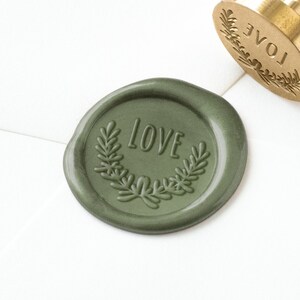 Love Wreath Wax Seal, Wax Seal Stamp, Botanische Wax Seal, Sealing Wax, Wedding Wax Seal, Leaves Wax Seal, Plant Wax Seal, Wax Seal Stickers