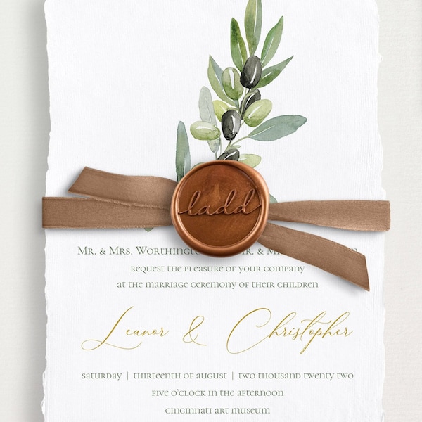 Add-On für Hochzeitseinladung | Handgemachte Farbbandanordnung mit ausgefranster Kante