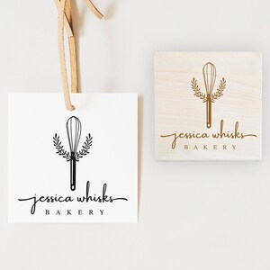 Personalisierter Stempel, Logo Stempel, Baked with Love Stempel, Gummistempel, Personalisierter Stempel, Selbstfärbender Stempel, Bäckerei Logo, Schneebesen