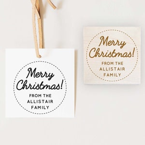 Merry Christmas Stamp, Christmas Wreath Stamp, Rubber Stamp, Self-Inking Stamp, Custom Stamp, Logo Stamp, Personalized Stamp, Family Stamp
