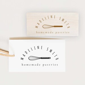 Personalisierter Stempel, Logo Stempel, Geschäftsstempel, Küchenstempel, Gummistempel, Personalisierter Stempel, Selbstfärbender Stempel, Bäckerei Logo, Schneebesen