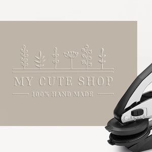 Embosseuse personnalisée, Embosseuse de logo, Embosseuse d'entreprise, Timbre de logo, Logo botanique, Embosseuse de logo d'entreprise, Emboss, En relief, Timbre de logo de plante