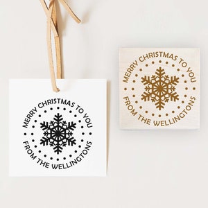 Snowflake Stamp, Custom Stamp, Holiday Stamp, Personalized Gift, Self-inking Stamp, Stamp Ink, Color Stamp, Christmas Stamp, Logo Stamp