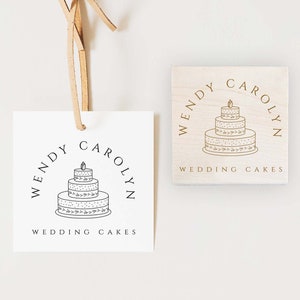 Sello personalizado, sello de logotipo, sello comercial, sello de cocina, sello de goma, sello personalizado, sello autoentintado, logotipo de panadería, pastel de bodas