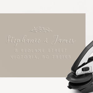 Embosser, Retouradres Embosser, Custom Embosser, Housewarming Gift, Bruiloft Uitnodiging, Kalligrafie Stempel, Logo Embosser, Familie Embosser