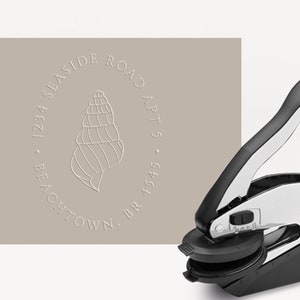 Adres Embosser, Custom Embosser, Retouradresstempel, Gepersonaliseerde Embosser, Housewarming Gift, Wedding Embosser, Logo Embosser, Seashell