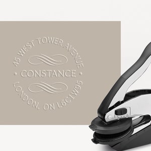 Aangepaste Embosser, Adres Embosser, Naam Embosser, Elegante Swirls Adres Embosser, Embossing Seal, Houswarming Gift, Gepersonaliseerd cadeau