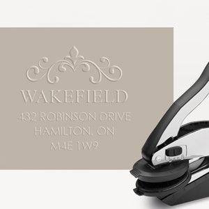 Embosser - Retouradres Custom Embossing Seal - Gepersonaliseerde Embosser - Wakefield Address Embosser