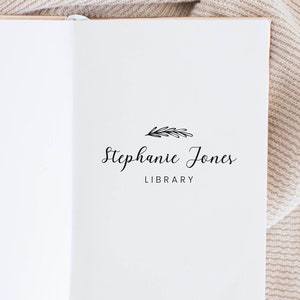 Tampon de livre, tampon de bibliothèque, tampon en caoutchouc, tampon personnalisé, tampon personnalisé. Timbre auto-encreur, cadeau personnalisé, étiquette de livre, timbre Ex Libris