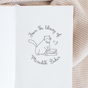 Book Stamp, Library Stamp, Rubber Stamp, Custom Stamp, Personalized Stamp. Self-Inking Stamp, Personalized Gift, Book Label