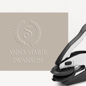 Aangepaste Embosser - Gepersonaliseerde Embosser - Naam Embosser - Anna Embosser - Krans Eerste Embosser