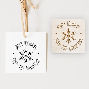 Snowflake Stamp, Custom Stamp, Holiday Stamp, Personalized Gift, Self-inking Stamp, Stamp Ink, Color Stamp, Christmas Stamp, Logo Stamp