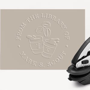 Prägedrucker, Buchpräger, Bibliothekspräger, Benutzerdefinierte Prägedrucker, Bücher, Persönliche Bibliothek, personalisiertes Geschenk, Lesegerät, Prägedruck, Prägedruck, Ex Libris