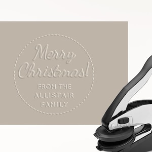 Benutzerdefinierte Familien-Präger, Feiertags-Präger, Familien-Weihnachts-Präger, frohe Feiertage, frohe Weihnachten, geprägt, Embosser, Weihnachtsstempel