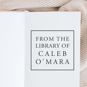 Timbro del libro, Timbro della biblioteca, Timbro di gomma, Timbro personalizzato, Timbro personalizzato. Timbro autoinchiostrante, regalo personalizzato, etichetta del libro, Ex Libris