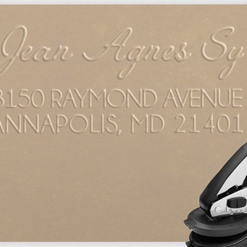 Embosser Return Address Embosser Custom Embosser Name Etsy