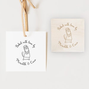 Sello personalizado, Sello de logotipo, Sello comercial, Sello de cocina, Tarjeta de recetas, Sello de menú, Sello personalizado, Sello autoentintado, Cupcake, Hornear