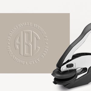 Monogram Embosser, Retouradres Embosser, Custom Embosser, Embossing Seal, Address Seal, Address Embosser, Emboss, Business Embossere