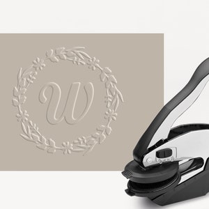 Weddng Embosser, Custom Embosser, Initial Embosser, Wreath, Monogram, Repujado, Embossed, Embosser personalizado, Logo Embosser