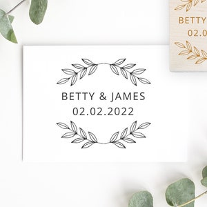 Custom Stamp, Couple Stamp, Wedding Stamp, Self-Inking Stamp, Custom Stamp, Rubber Stamp, Personalized Stamp, Logo Stamp, Name Stamp, Stamp image 2