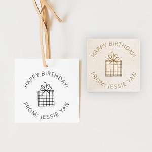 Carimbo de aniversário, carimbo personalizado, carimbo personalizado, presente personalizado, carimbo de borracha, carimbo autotintado, carimbo de logotipo, feliz aniversário, carimbo de presente