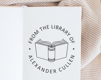 Book Stamp, Library Stamp, Rubber Stamp, Custom Stamp, Personalized Stamp. Self-Inking Stamp, Personalized Gift, Book Label