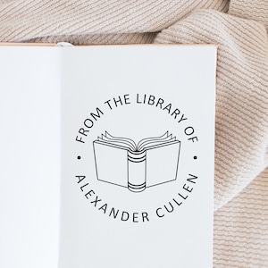 Book Stamp, Library Stamp, Rubber Stamp, Custom Stamp, Personalized Stamp. Self-Inking Stamp, Personalized Gift, Book Label