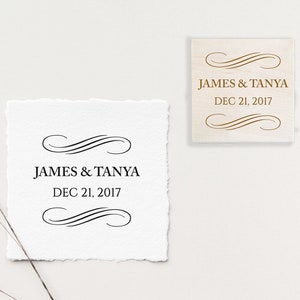 Save the Date Stamp, Rubber Stamp, Gravure au laser, Timbre personnalisé, Timbre de logo personnalisé, Timbre de mariage, Logo de mariage, Timbre personnalisé