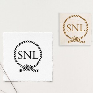 Monogram Stamp, Custom Stamp, Personalized Stamp, Personalized Gift, Rubber Stamp, Self-inking Stamp, Logo Stamp, Wedding Stamp, Nautical
