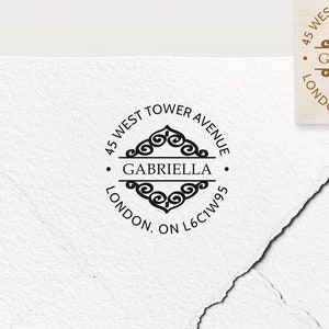 Adresstempel, aangepaste stempel, gepersonaliseerde stempel, gepersonaliseerd cadeau, rubberen stempel, zelfinktende stempel, logostempel, retouradres