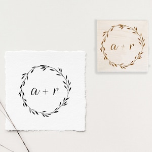 Aangepaste stempels, gepersonaliseerde stempel, aangepaste zelfinktende stempel, bruiloftsstempel, uitnodigingsstempel, kransstempel, initialenstempel, huwelijkscadeau