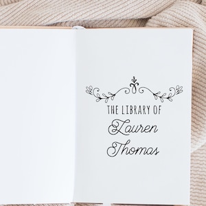 Book Stamp, Library Stamp, Ex Libris, Rubber Stamp, Custom Stamp, Personalized Stamp. Self-Inking Stamp, Personalized Gift, The Library Of