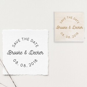 Sellos personalizados, sello personalizado, sello autoentintado personalizado, sello de boda, sello de invitación, sello de carta, guardar el sello de fecha
