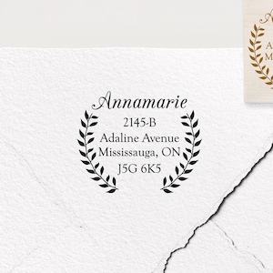 Adresstempel, aangepaste stempel, gepersonaliseerde stempel, gepersonaliseerd cadeau, rubberen stempel, zelfinktende stempel, logostempel, retouradres