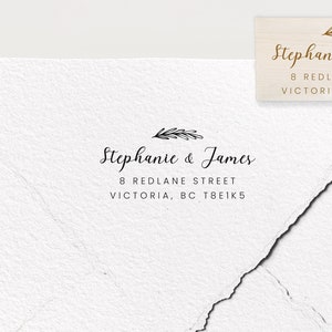 Adresstempel, aangepaste stempel, gepersonaliseerde stempel, rubberen stempel, zelfinktende stempel, retouradresstempel, housewarming cadeau, kalligrafie stempel