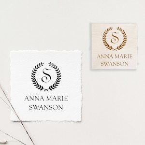 Sello inicial, sello personalizado, sello personalizado, regalo personalizado, sello de goma, sello autoentintable, sello de logotipo, sello de boda, monograma
