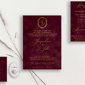 Velvet Wedding Invitation Suite | Gold Foil Print Wedding Invitations | Unique Wedding Invitations | Wedding Wax Seals | Velvet Invitation